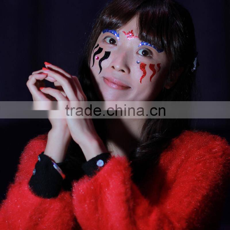 Beauty sticker wholesale supply face temporary tattoo