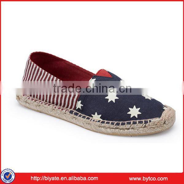 High quality canvas jute sole espadrille shoes