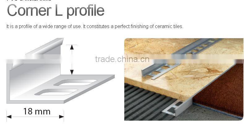 metal ceramic tile trim wood color l shape tile trim