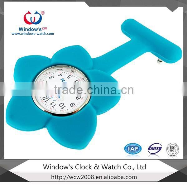 Blue sky color nurse watch cute flower nurse fob watch