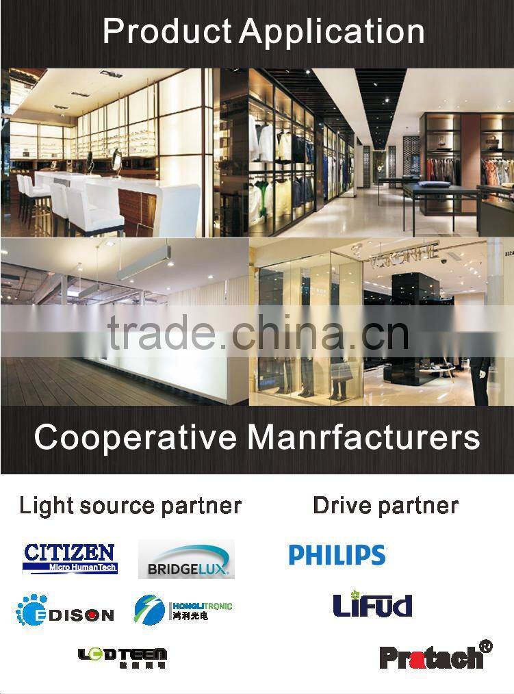 Die casting Aluminum housing material Dimmable Antiglare 12W 24W 36W Bridgelux chip SMD LED Downlight