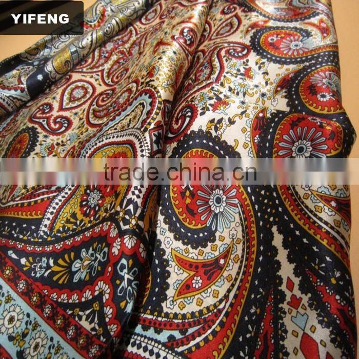 Promotional top quality printed silk scarf long silk scarf
