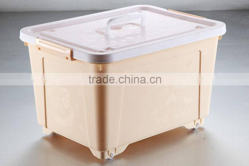 Jieyang Plastic Storage Box Printed Cartoon Panda Pattern
