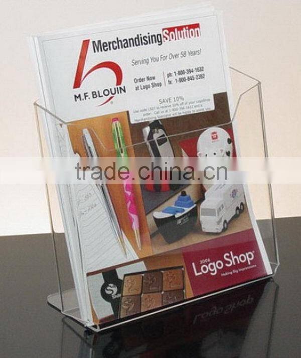 Durable stylish stainless steel brochure holder