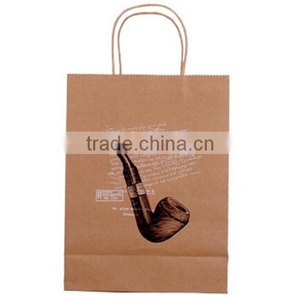 Simple Print Brown Paper Shopping Bag