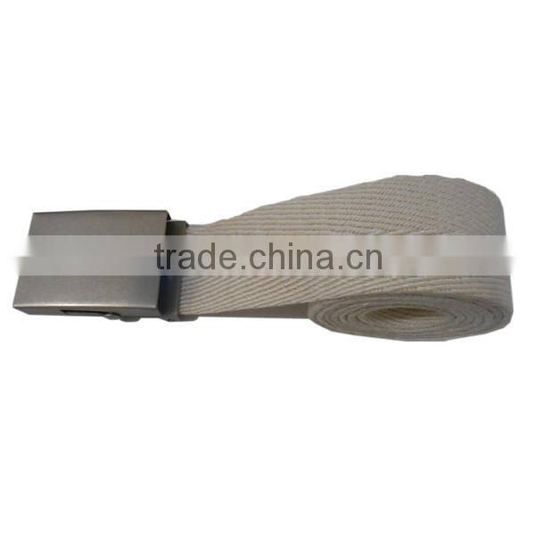 Milky color mens woven belt