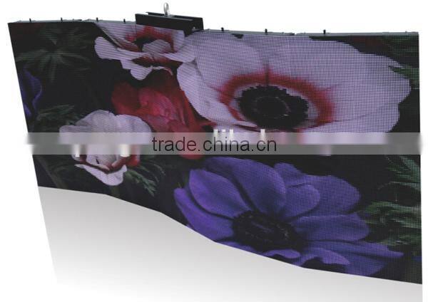 Portable light weight P6 flexible led mesh curtain