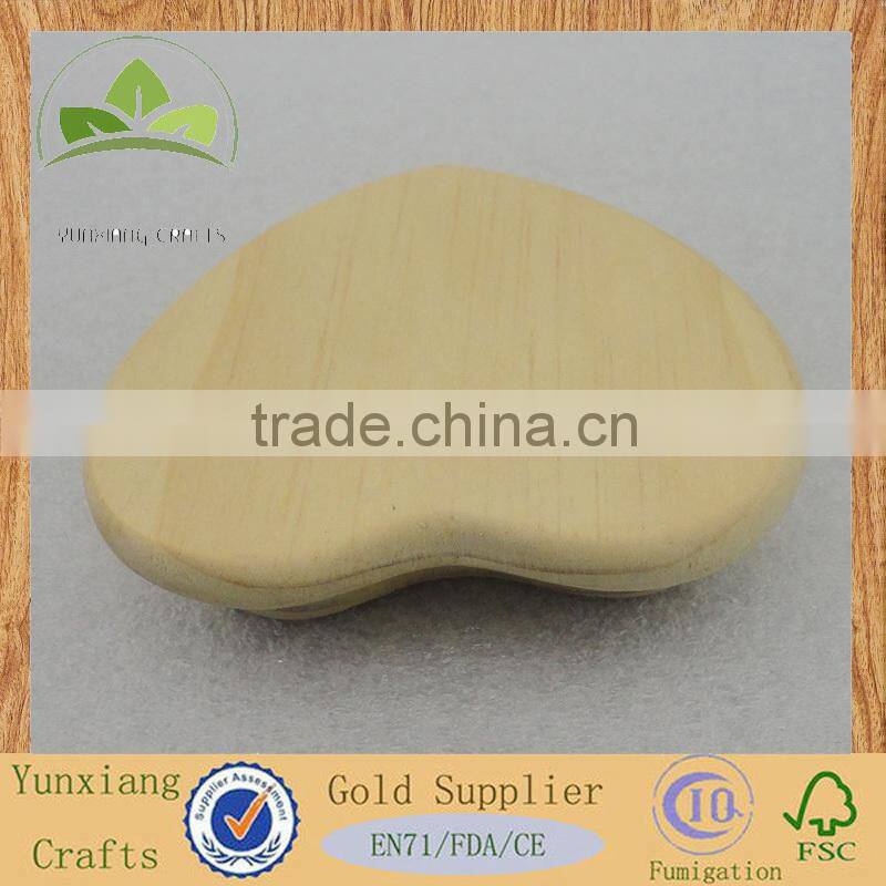 lovelly Heart Shape natural wooden Wood pull knob handles