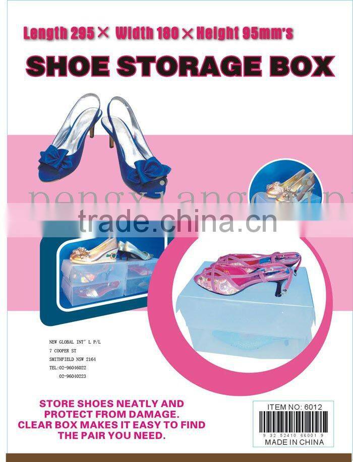 plastic clear shoe box