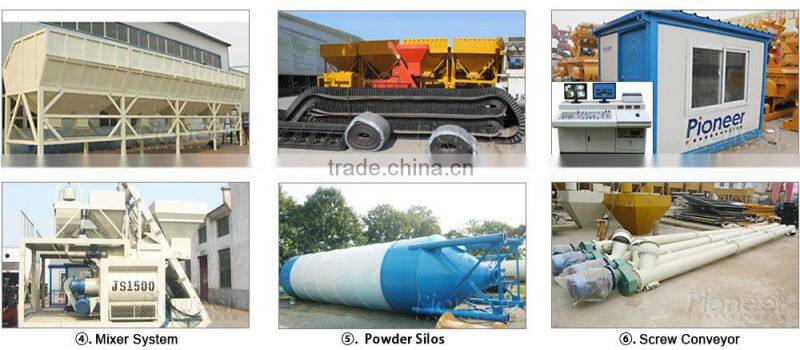 Hzs120 mixed used belt conveyor concrete batching plants on sale