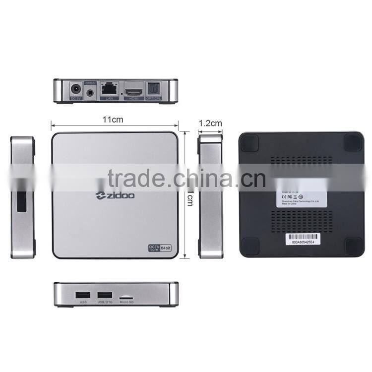 Zidoo X6 PRO TV Box RK3368 Octa Core Dual Band WIFI 4K KODI Android 5.1 TV Box