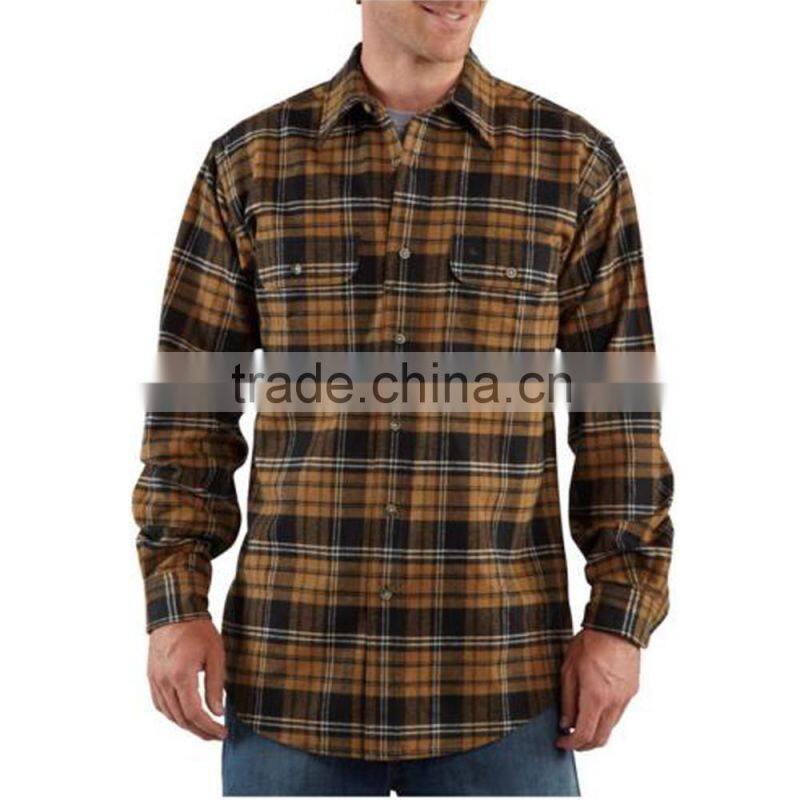 100% Cotton Casual Shirt With top quality Cotton plaid flannel Jacket Egyptian Cotton Long Sleeve Shirt