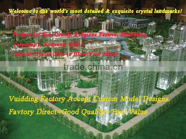 Personality Clear Crystal Buidling Model For Developers Gifts