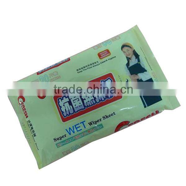 China manufacture wholesale spunlace nonwoven disposable floor customized individual pack wet wipes