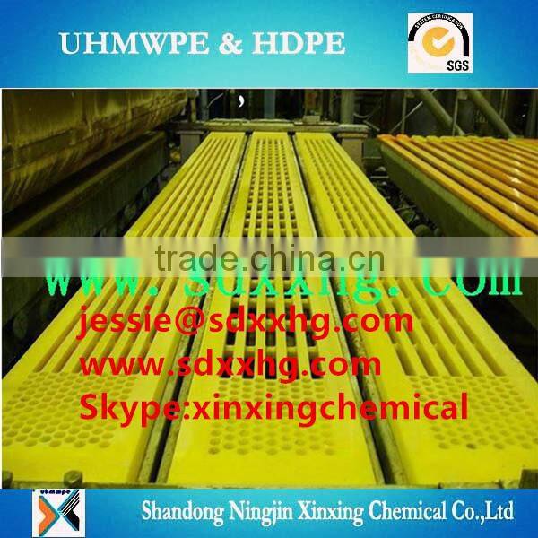 Drain water uhmwpe suction box cover/UHMWPE Plastic covers for suction box/paper making parts