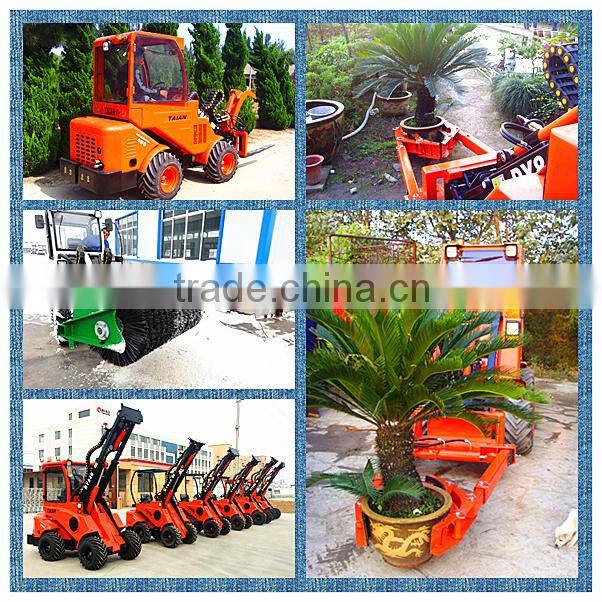 china elegant mini wheel loader DY840 small garden loader with hedge trimmer
