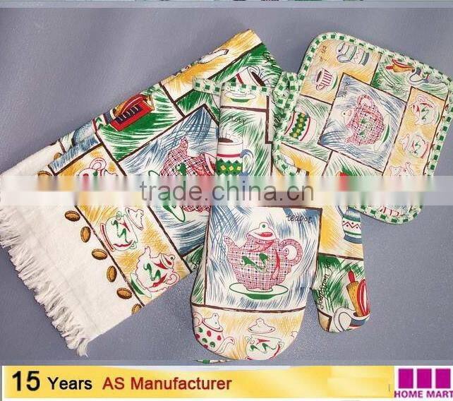 silk screen print towel set kitchen textiles china supplier bulk buy from china