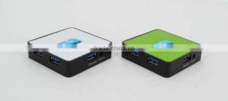 Ultra high Speed Square-shape 4-port 5Gbps USB 3.0 HUB for computer accessory