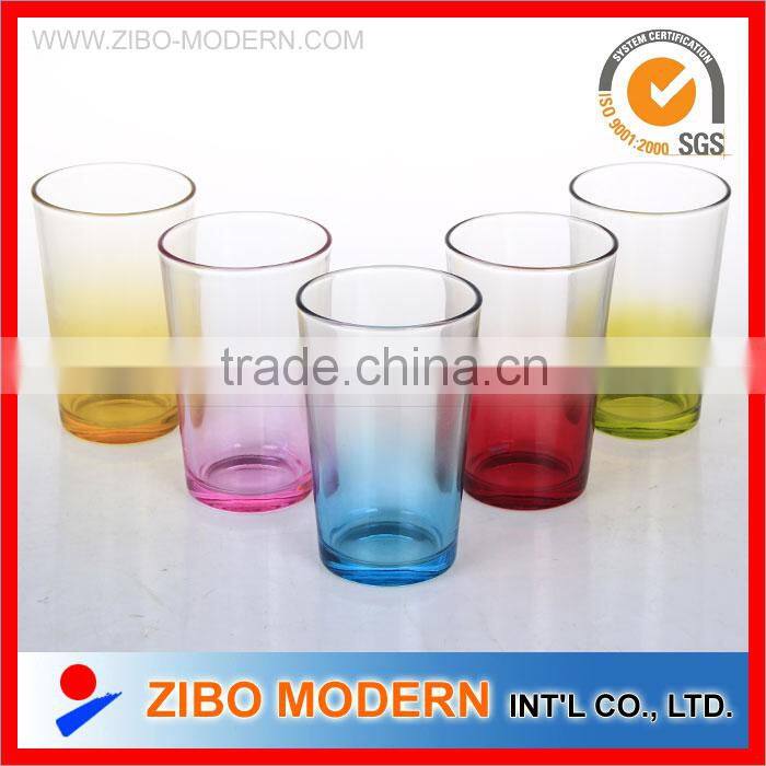 coloured drinking glass
