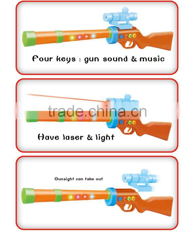 AK-2288B Pistola de juguete with laser,promotion gift electric gun with sound & music