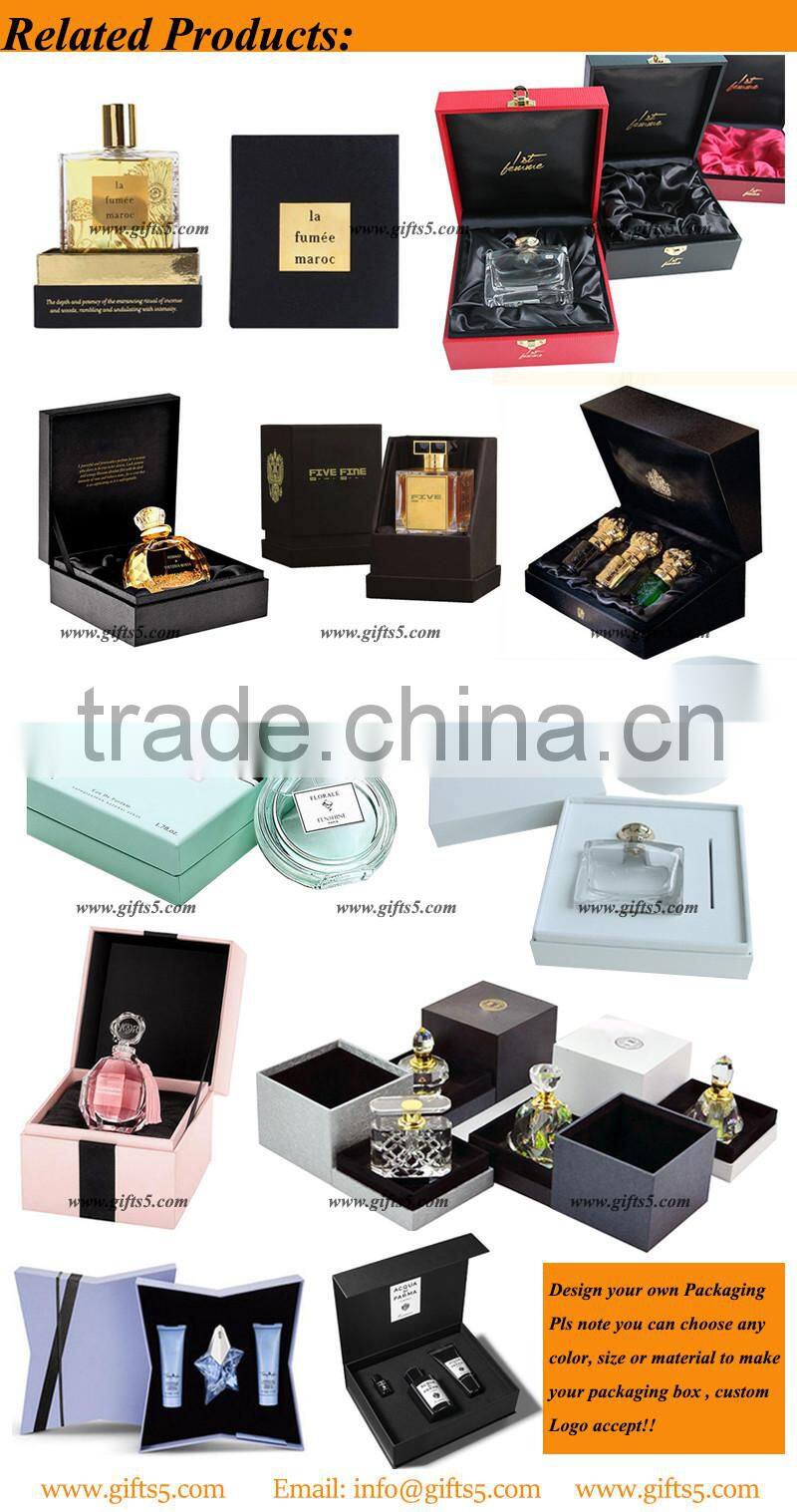 Fashion paper cosmetic box with cmyk and gold stamping , makeup kit paper packing gift box