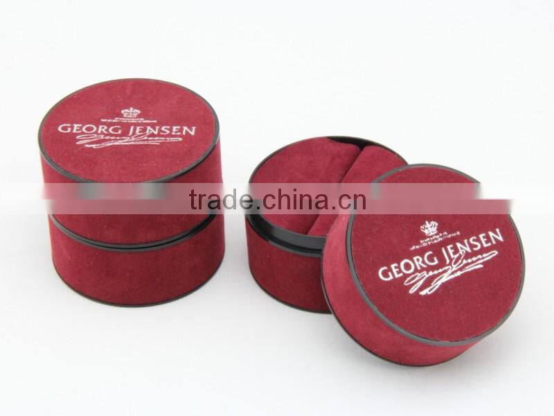 Custom design handmade velvet cover plastic jewelry boxes for ring