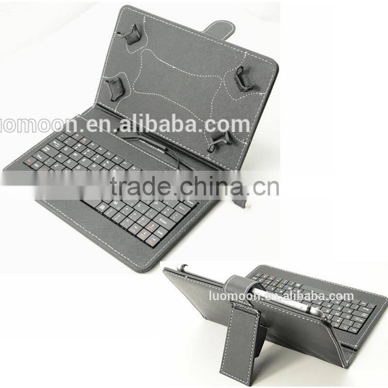 new arrival universal leather flip tablet case with keyboard low price cheap guangzhou