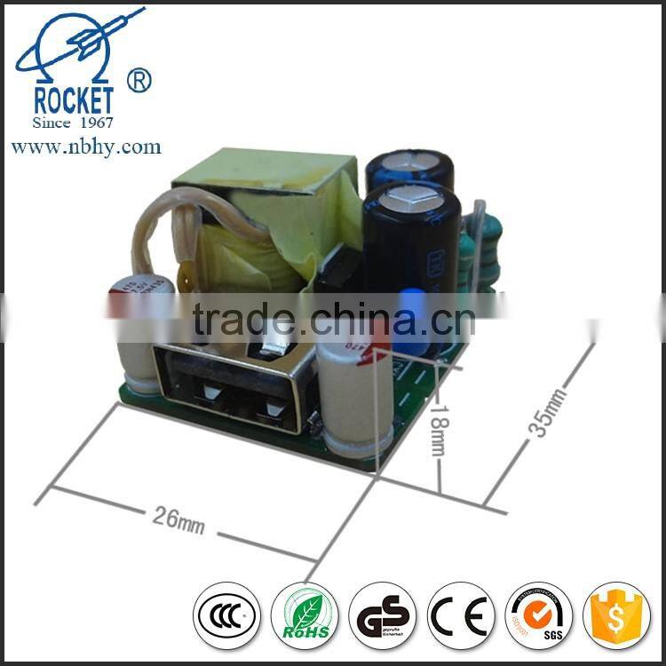 High efficiency factory OEM 5V2A Synchronous Rectifying USB Adaptor PCBA for Mobile Phone