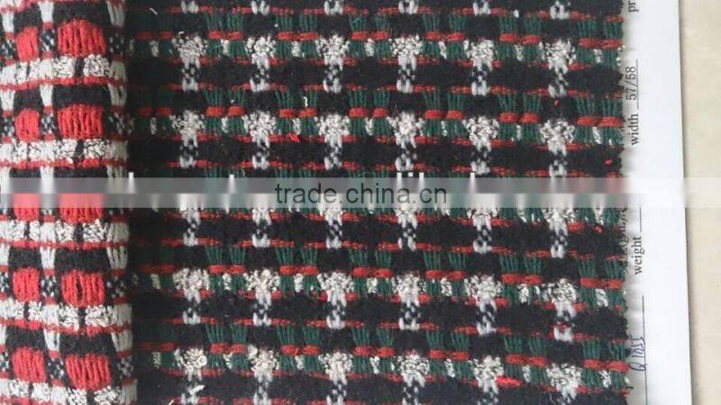 Fancy Woolen Fabric,Jacquard Loop Yarn Wool Fabric