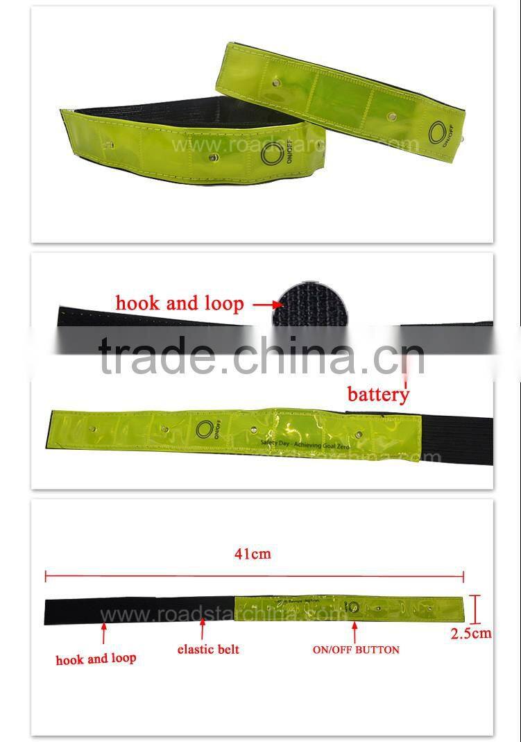 Promotional gifts flashing LED reflective wristband