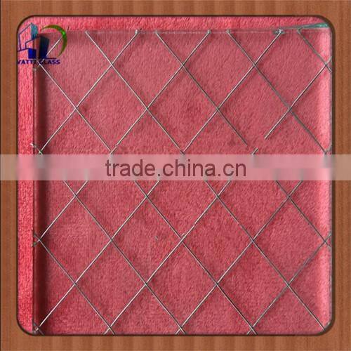 High quality fireproof glass panels clear toughened safety wire glass