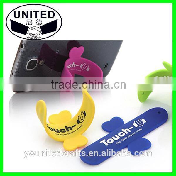Wholesale cell phone accessory silicone slap phone holder touch u stand for phone