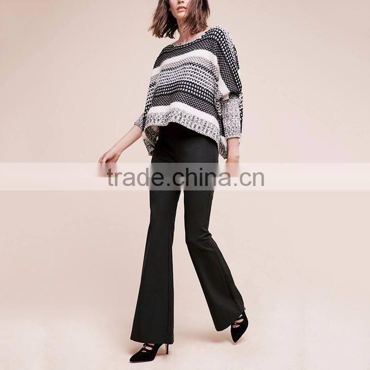 Wholesale clothing new fashion formal working black flare lady pants