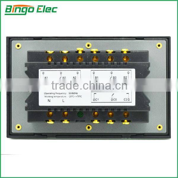 AU/US standard 118mm 3gang wall electronic power switch