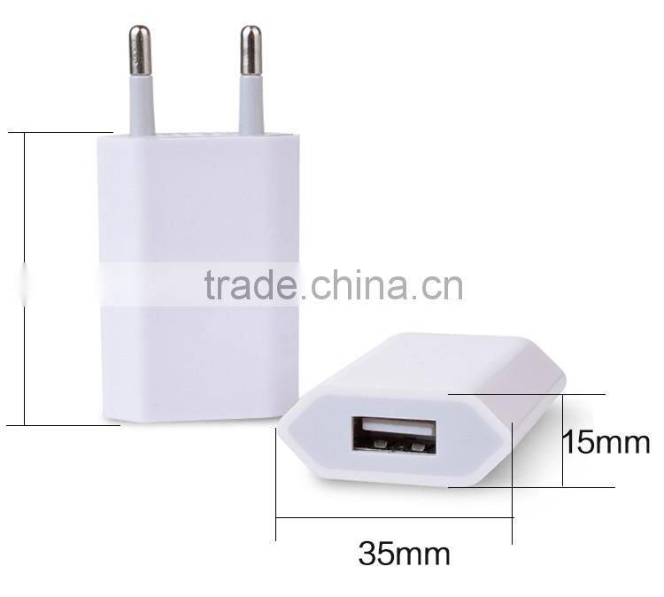 Promotional single port USB wall charger travel plug for mobile phone,tablet