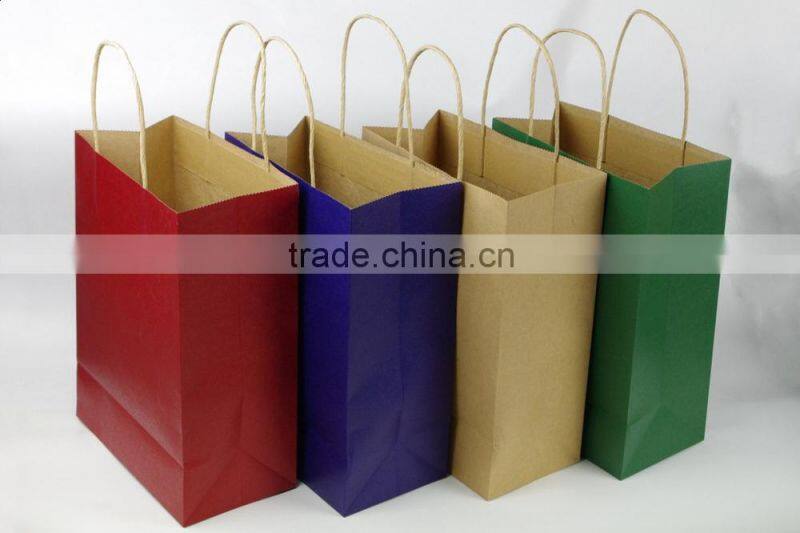 Cheap Custom Logo Print gift craft shopping paper bag manufacturer