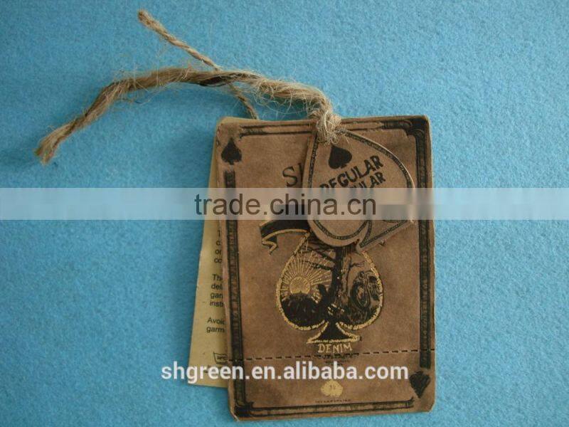 Printing branded paper hangtag with plastic lock tag