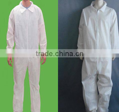 white nonwoven disposable coverall