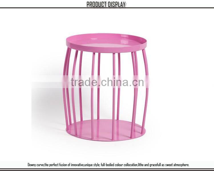 special colorful full metal bed side table