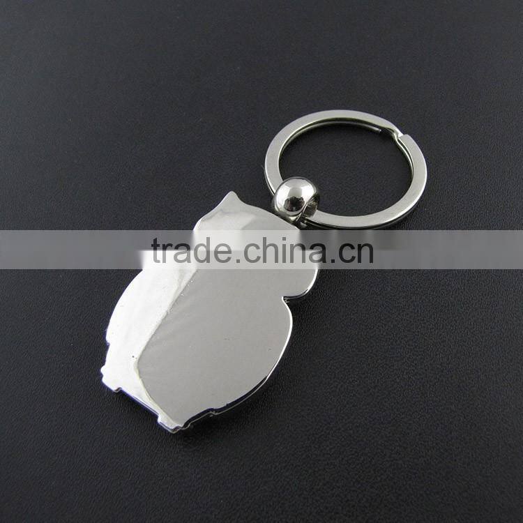 Custom rubber name 3d keychains owl keychain