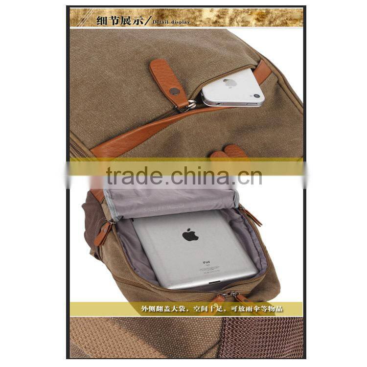 Wholesale OEM production lesiure canvas backpack