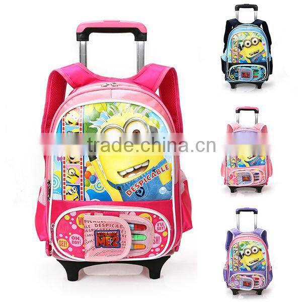 2015 Colorful alibaba new products students trolley wheeled backpcak