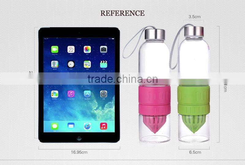 500ml high borosilicate handmade fruit juice bottle