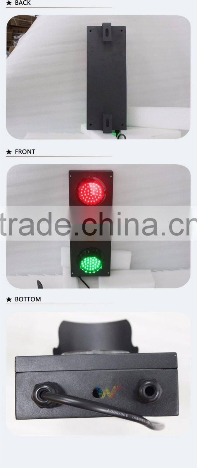 Mini school teaching three units red green yellow LED traffic light