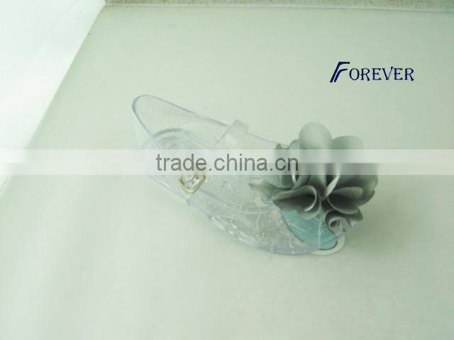 fashion transparent flat hollow flower sandals