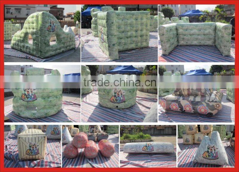 Obstacles Game Archery Laser Tag Speedball Inflatable Paintball Bunkers Field