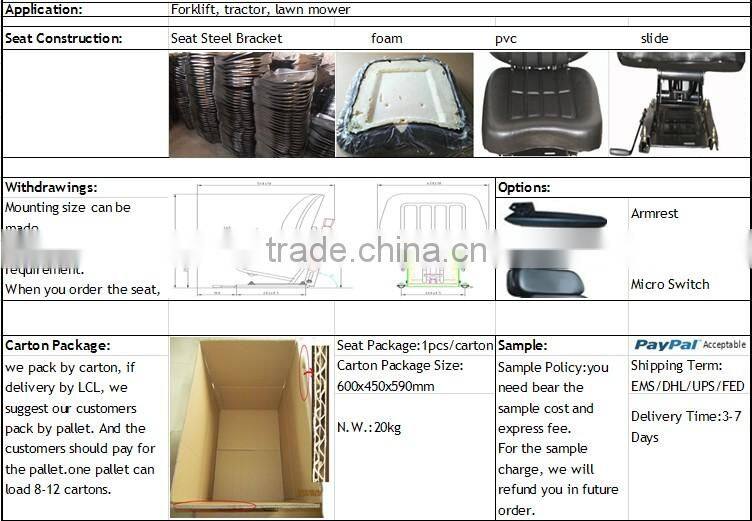 NEW FORKLIFT EXCAVATOR BOBCAT SUSPENSION SEAT