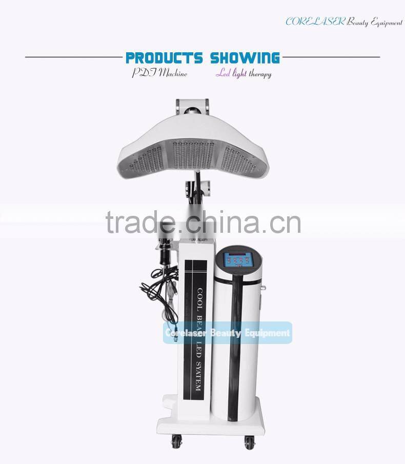 led blue light red light acne therapy machine 7 colors pdt/led light therapy lamp for facial