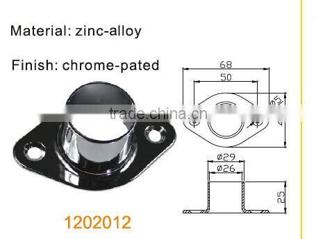 hot sale zinc alloy wardrobe hanging rail centre support