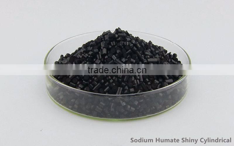 Sodium Humate Shiny Cylindrical Humic Acid in Soil For Fertilizer, Soil Amendments, Feed Additive, Oil Drilling Sodium Humate